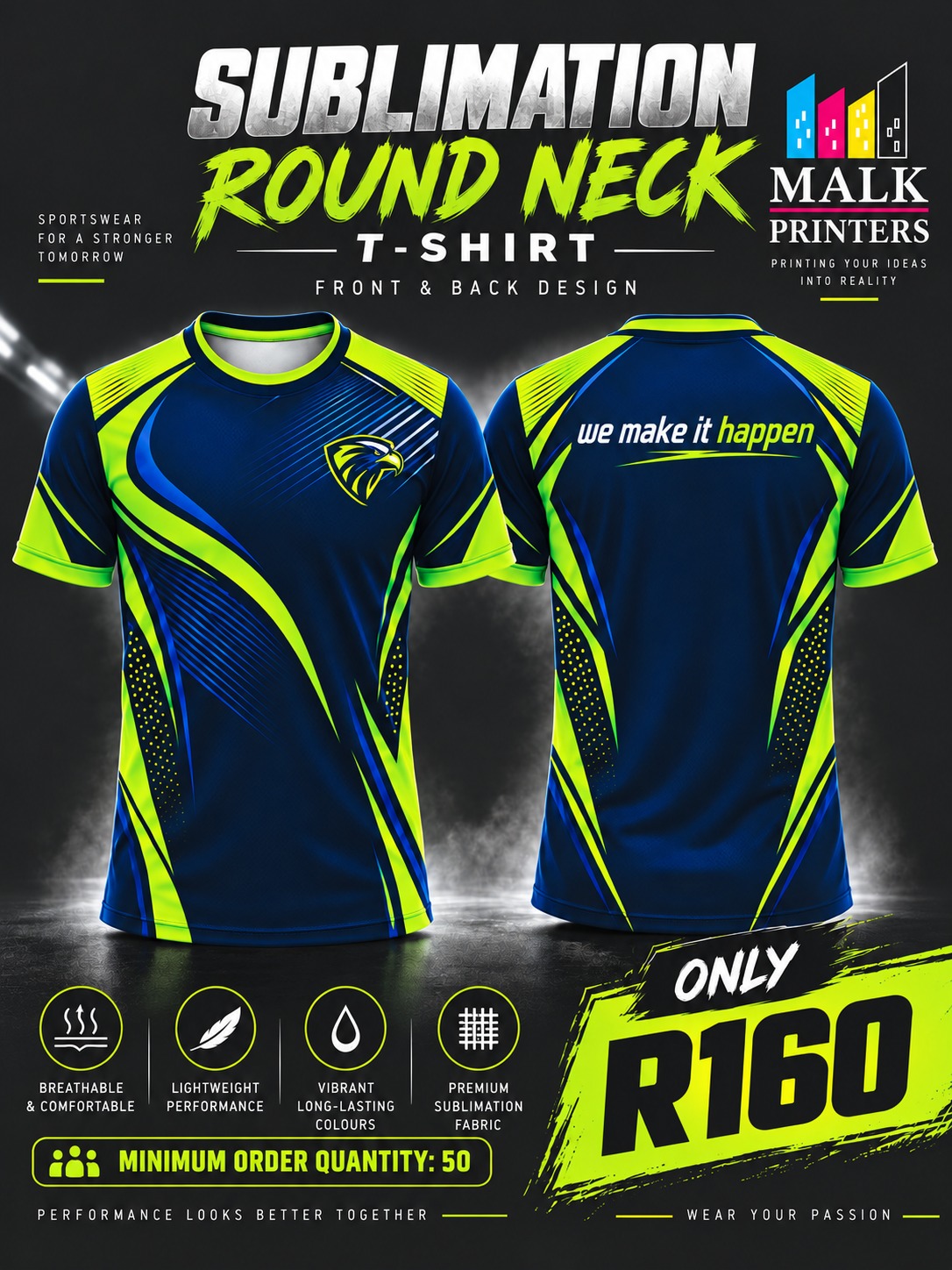 Sublimation round neck T-shirt
